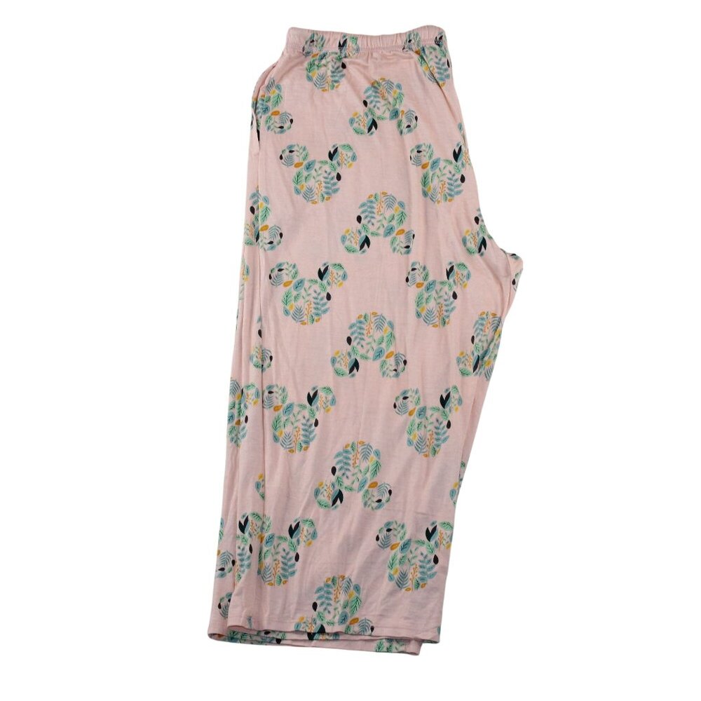 NWT Disney Large Sleepwear Pajama Set Multicolored Floral Mickey Mouse Print - Picture 8 of 16